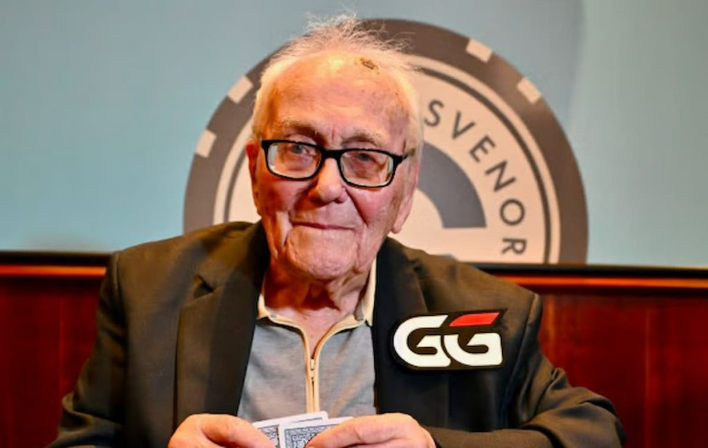 Ivor Ward 100 Year Old Poker Player