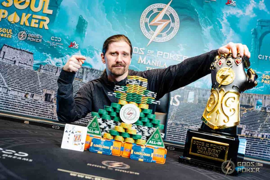 Dakota Anderson Wins Gods of Poker Manila Main Event for PHP 6.3 Million