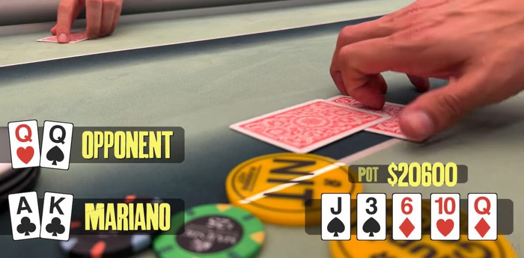 Mariano Grandoli playing poker on his poker blog.