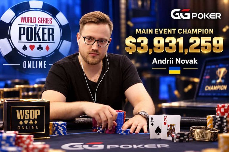 Andrii Novak Wins WSOP Online Main Event for $3.93M