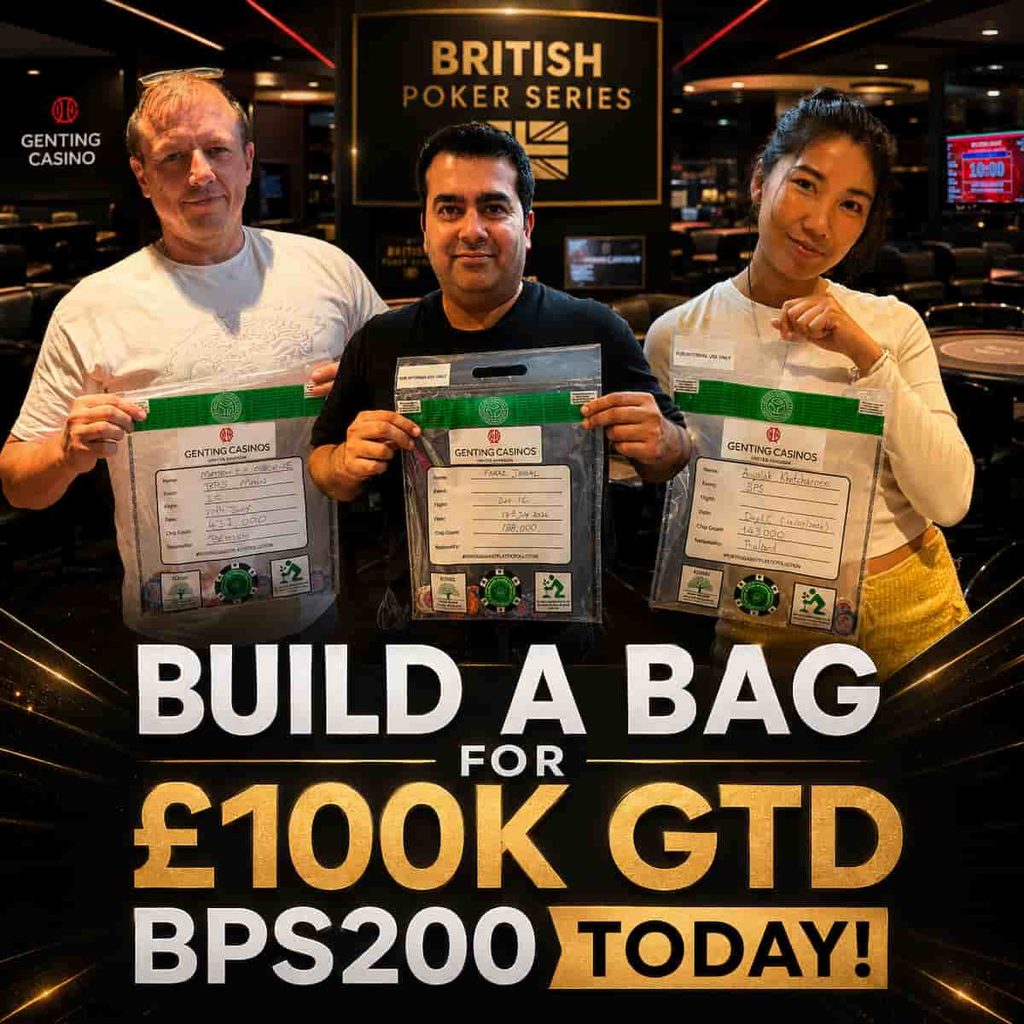 British Poker Series 2026 in London on 9th September 2026.