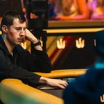 Jungleman Dan Cates in action at Triton Jeju II during a high stakes poker heads up match.