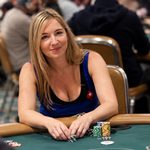 Victoria Coren Mitchell playing poker.