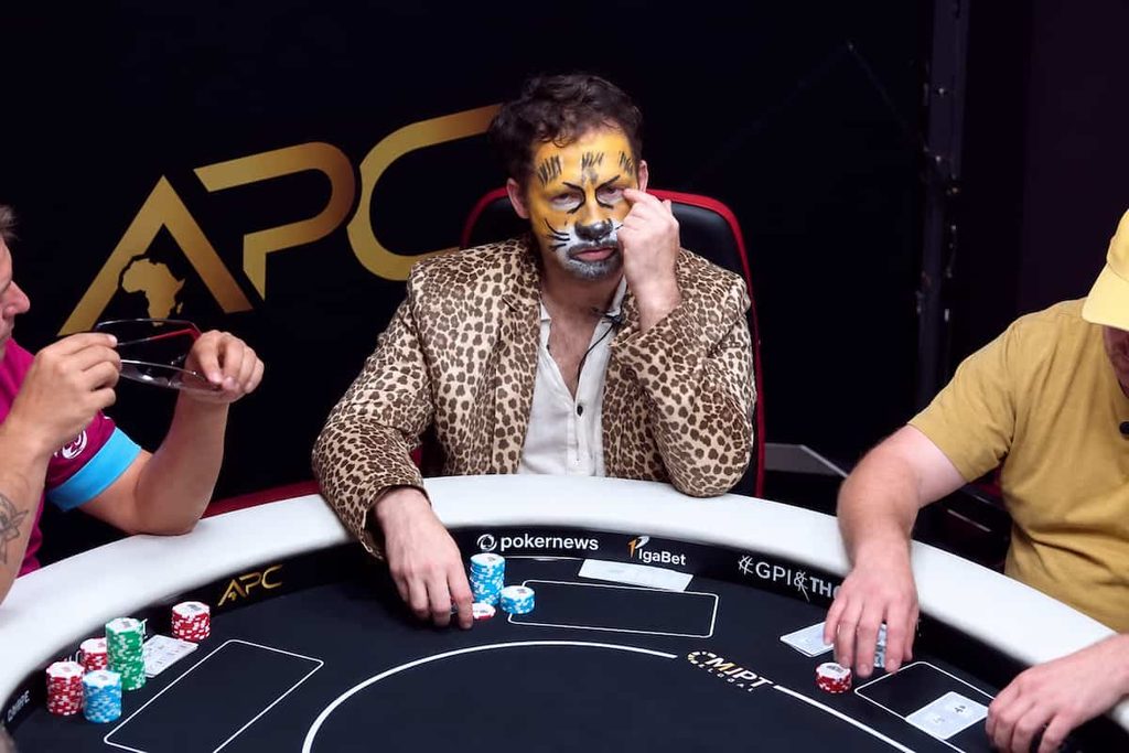 Jungleman Dan Cates appears in leopard print and face paint at the APC in Tanzania.