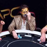 Jungleman Dan Cates appears in leopard print and face paint at the APC in Tanzania.