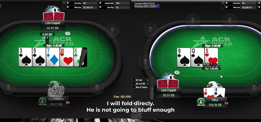 FUUUAAARK plays two ACR Poker tables during a battle with Luis Coppel.