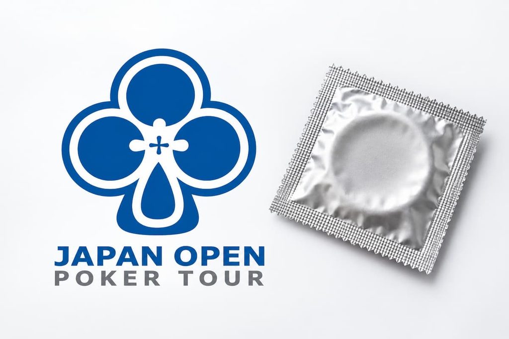 Japan Open Poker Tour with a condom.