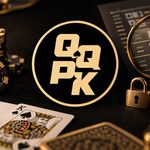 QQPK logo beside poker chips and cards, with a magnifying glass over hand-history records and a lock symbol.