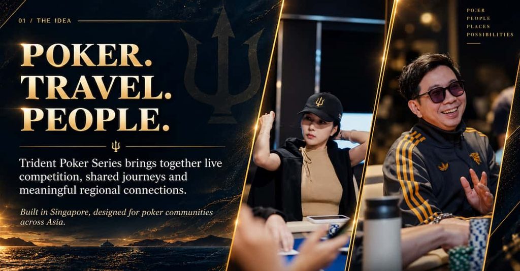 The Trident Poker Series promising poker, travel, and people in their advertisement.