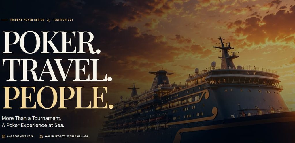The homepage of the Trident Poker Series website.